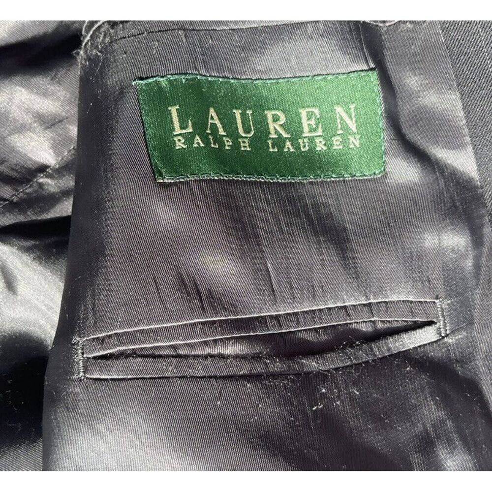 Lauren‎ Ralph Lauren Mens 2-Button Blazer Sport Coat Charcoal Stripe Size 44L - Picture 4 of 5